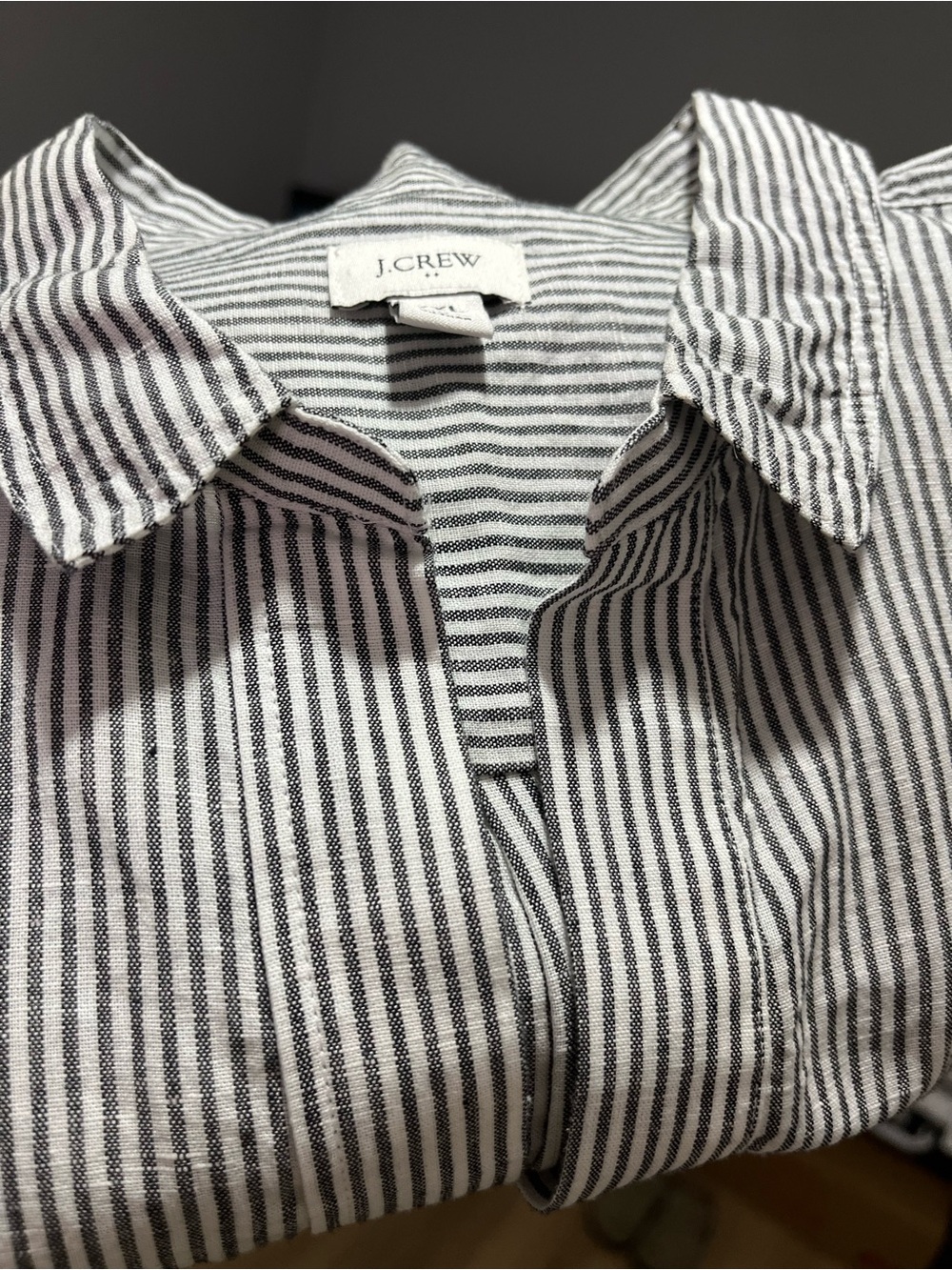 J Crew Linen Striped Buttonless Tunic • Linen & Cotton • NWOT - Picture 7 of 15